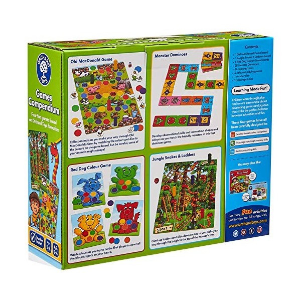 Orchard Toys Games Compendium 4 Jeux en 1 boîte 