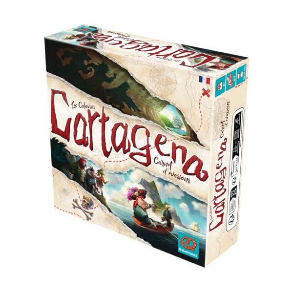 Plan B Games Cartagena Carnet dévasions - Jeu de Société - De 2 à 4 Joueurs - 10 Ans et Plus - Version Française