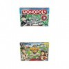 Lot de 2 Jeux Hasbro Gaming : Monopoly Classique et la Bonne Paye, Jeux de société, à partir de 8 Ans, de 2 à 6 Joueurs, Vers