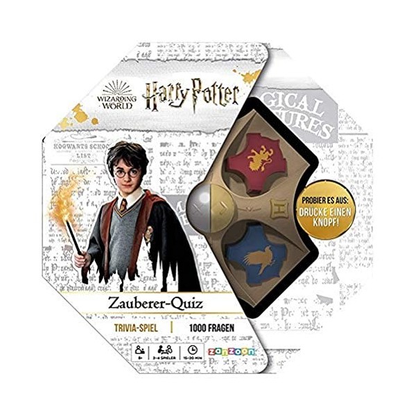 ZANZOON ZAND0001 Asmodee Harry Potter Quizz Famille Jeu Quizz Multicolore, Coloré - Allemand