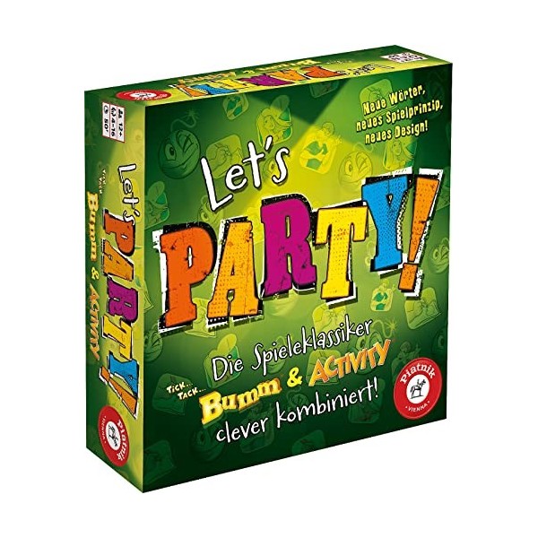 Piatnik 6382 - Lets Party | Activité et tic-tac boom combinés | Pour les soirées de jeux en famille et entre amis | À partir 