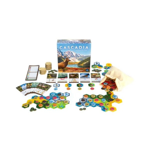 LITTLE ROCKET GAMES CASCADIA Jeu de Table en Italien, Multicolore