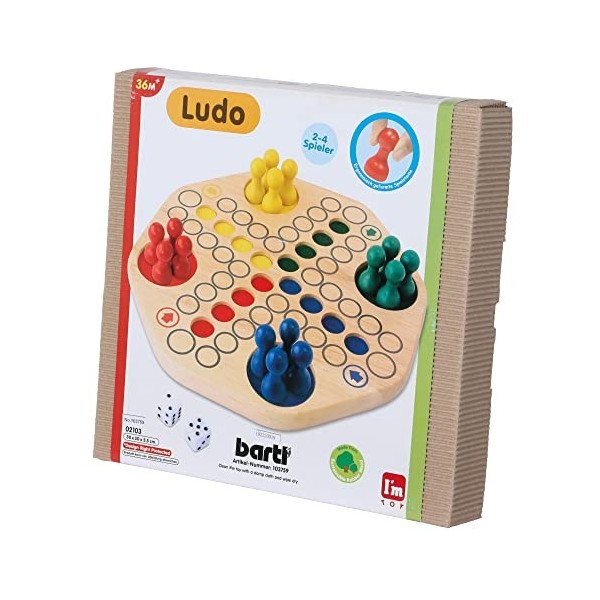 I´m Toy 3759 jeu de société Ludo pour 4 joueurs en bois 30 cm