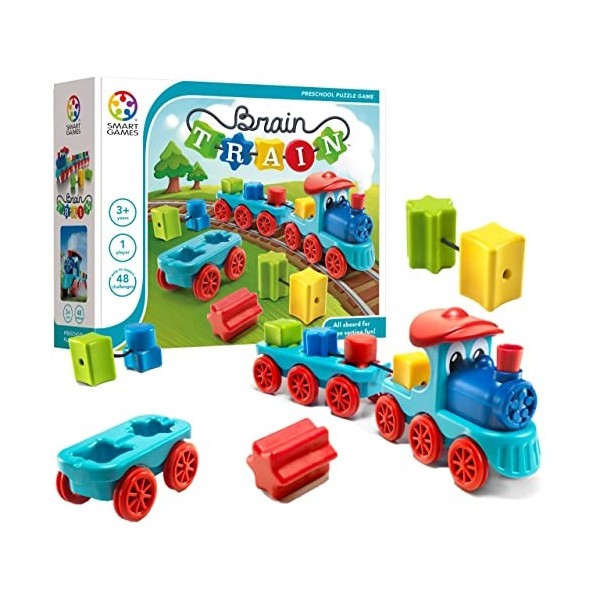 smart games - Brain Train, Preschool Puzzle Game with 48 Challenges, 3+ Years