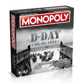 Winning Moves - Monopoly D-Day QUADRILINGUE - Jeu de société - Jeu de Plateau - 4 Langues Anglais - Français - Allemand - Née