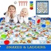 XQW Board Game-Snakes and ladders,Serpents & Échelles avec dés gonflables,Plateau de Jeu 177 * 160cm,Jeux geant Exterieur,Jeu