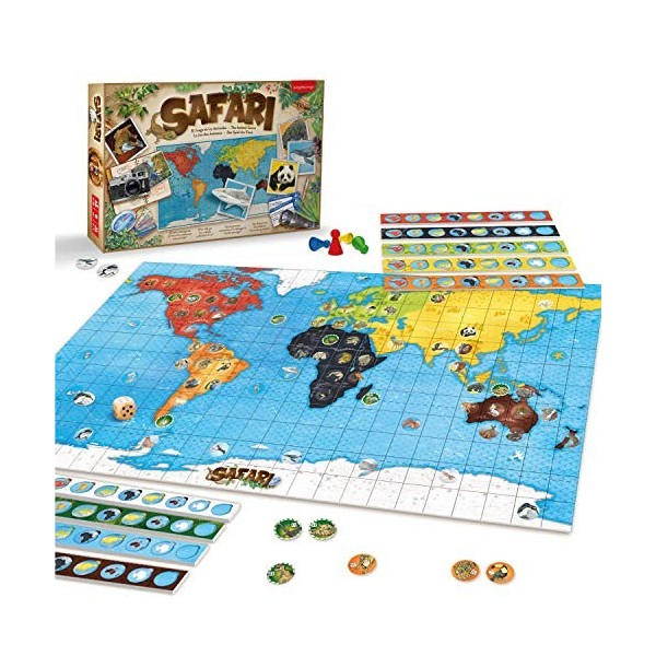 Safari, Le Jeu des Animaux. Jeu de société et de stratégie pour Tout Savoir sur Les Animaux du Monde.