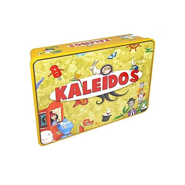 Kaleidos, Version Internationale, règles en français, boîte en métal, Le Jeu des Objets cachés
