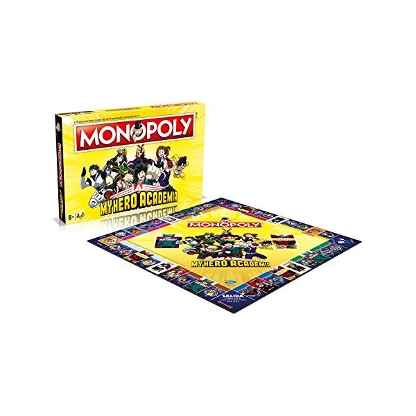 Winning Moves Jeu de société Monopoly My Hero Academia - Version Espagnol 20009000004 Multicolore