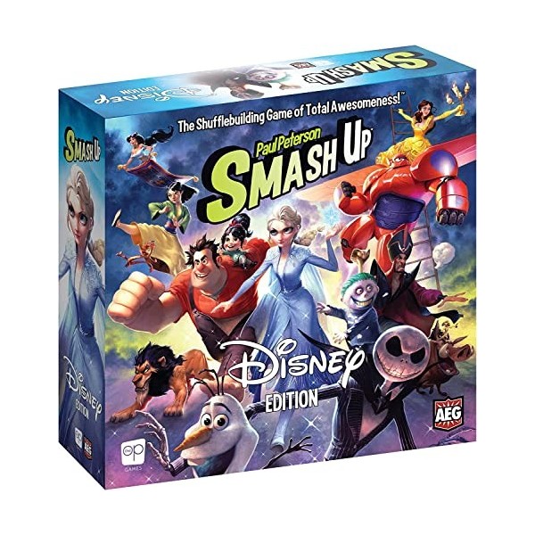USAopoly The OP Smash Up Disney Edition - Jeux de Cartes - Jeu de Base - A partir de 14 Ans - 2 à 4 Joueurs - en Anglais