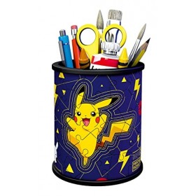 Ravensburger - Puzzle 3D Pot à Crayons - Pokemon / Pikachu - A partir de 6 ans - 54 pièces numérotées à assembler sans colle 
