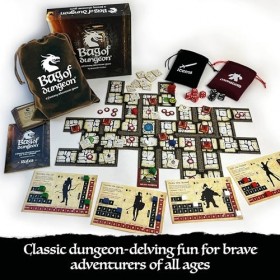 Bag of Dungeon - Un jeu de société daventure fantastique pour 1 à 4 joueurs, à partir de 7 ans