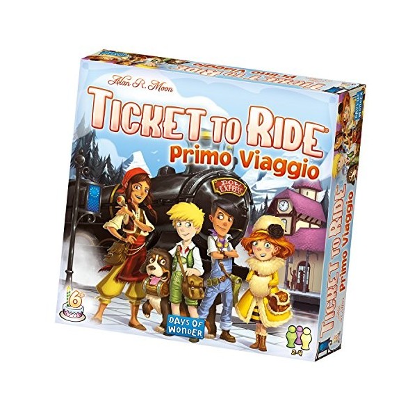 Asmodee - Ticket to Ride: Premier Voyage, Jeu de Table pour Toute la Famille, 6 Ans et Plus, Édition Italienne 8516