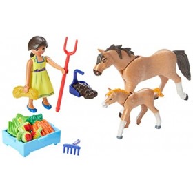 Playmobil - 70122 - Apo avec Cheval et Poulain, Coloré