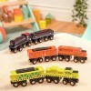 Battat BT2638Z Locomotive et voitures de fret – Jeu classique en bois avec locomotive et voitures pour enfants et collectionn