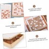 ibasenice 1Pc Sudoku Jeu DÉchecs Échiquier en Bois Enfants Jouets en Bois Enfants Jouets Éducatifs Bois Arithmétique Sudoku 