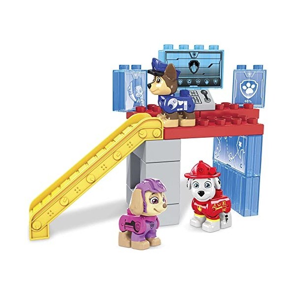 Mega Bloks La PatPatrouille : Le film, coffret 3 figurines Chase, Marcus et Stella, 13 blocs de construction, jouet pour béb