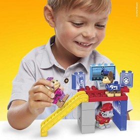 Mega Bloks La PatPatrouille : Le film, coffret 3 figurines Chase, Marcus et Stella, 13 blocs de construction, jouet pour béb