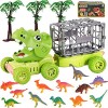 Dinosaure Jouet Camion Transporteur de Voiture Enfant 3 4 5 6 ans Jouet Enfant Garcon Fille avec 12 Mini Figurine Dinosaure e