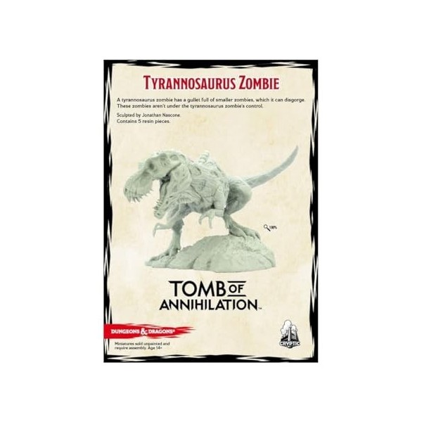 Gale Force Nine GF971063 D&D Tomb of Annihilation Tyrannosaure Zombie Miniature