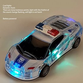 Jouet De Voiture De Police Avec Effets Lumineux Et Sonores, Voiture De Police Jouet, Modèle De Voiture De Policier En Plastiq
