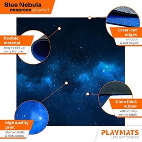 PLAYMATS- Halo: Fleet Wars Combat, Jeu, Tapis en Caoutchouc, A031-R-halo, Bleu nébuleux, 36" x 36" / 91,5 cm x 91,5 cm