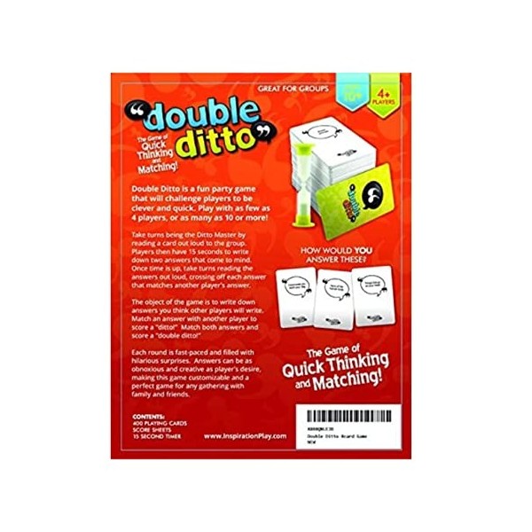 Jeu de Cartes Double Ditto |Goliath Games | Jeu de Famille | pour Les 10 Ans et Plus| pour 4+ Joueurs Version Anglaise 