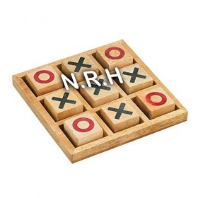 Nautical Replica Hub Royalty Lane Jeu de Tic Tac Toe en bois – Jeux de voyage amusants