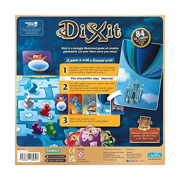 Libellud, Dixit, Board Game, Ages 8+, 3 to 8 Players, 30 Minutes Playing Time