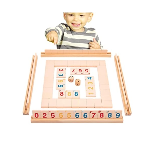 Eastuy 2 Pcs Edition Grands Chiffres - société Voyage Robuste Rummy Cube,Cadeau danniversaire pour Adultes et Enfants