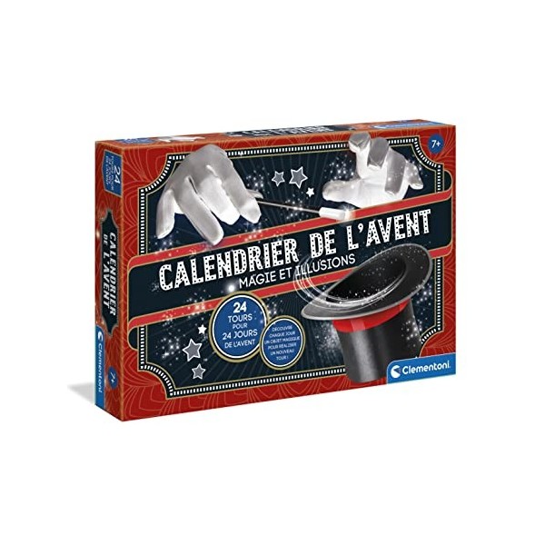 Clementoni - Calendrier de LAvent - Magie et Illusions - Jeu de Rôle - Magicien - 24 Tours Pour 24 Jours de LAvent - Périod