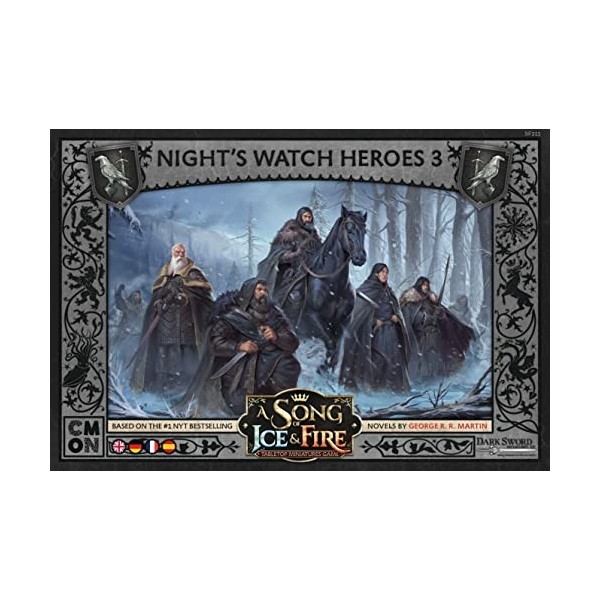 CMON-Une Chanson de Glace et de feu-Night Watch Heroes 3 Jeu, CMND0219, Multicolore, coloré, Moyen