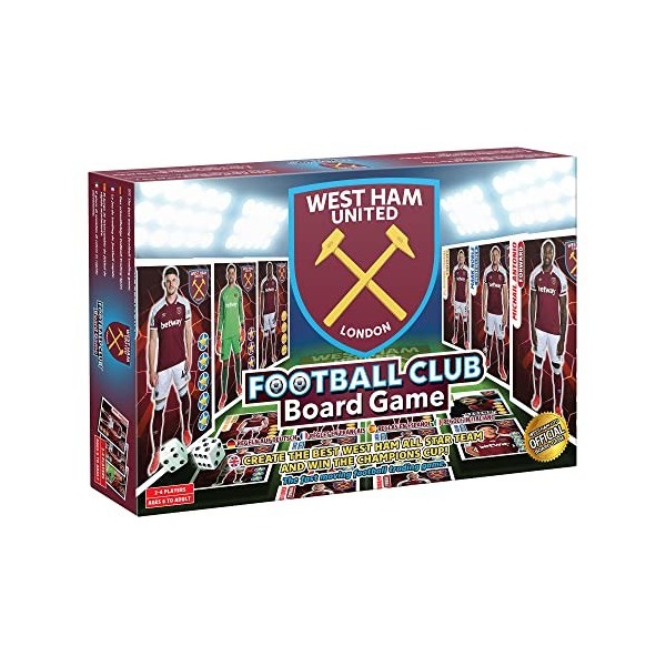 Jeu de société Officiel West Ham Football Club par Football Billionaire | Jeux de société familiaux pour Enfants et Adultes |