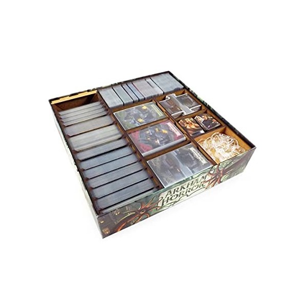Organizer Da Tavolo Per Dead Of Winter - Inserti In Legno Per Carte, Segnalini E Dadi - 6 Vaschette Assemblabili