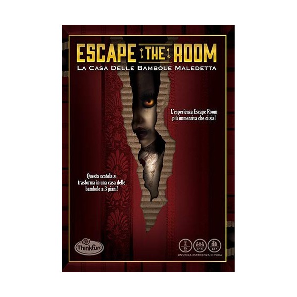 ThinkFun - Escape The Room : La Maison des Poupées Maudite, Jeu de Logique de Table pour Adultes, 1-4 Joueurs, Âge 13 ans