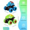 TIDEVAN Lot de 2 Jouets Monster Truck Voitures à Friction Dinosaure Jouet Voiture Ensembles de Véhicules à Inertie avec Resso