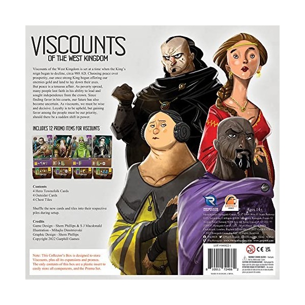 Renegade Game Studios Viscomtes du Royaume de lOuest : Boîte à collectionner - Accessoire de jeu de société