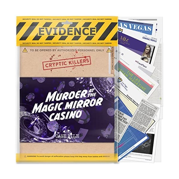Unsolved Murder Mystery Game – Enquête Cold Case Files – Cryptic Killers – Preuve détective et crime – Personnels, soirées et