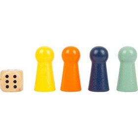 Small Foot 11783 Ludo XL en Bois pour Quatre Joueurs, Jeu de société pour Toute la Famille en Grand Format, à partir de 4 Ans