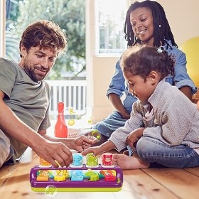 Julydeer Jeu danimaux Montessori, Jouet dactivité de Dessin animé avec Musique légère, Jouets à Effet de Cause, Jouets dap