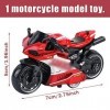 ZGCXRTO Jouet de Moto en Alliage,Simulation Moto Jouet, Tirez la Moto, Modèle de Moto, Décoration de Moto, Rouge, pour Enfant