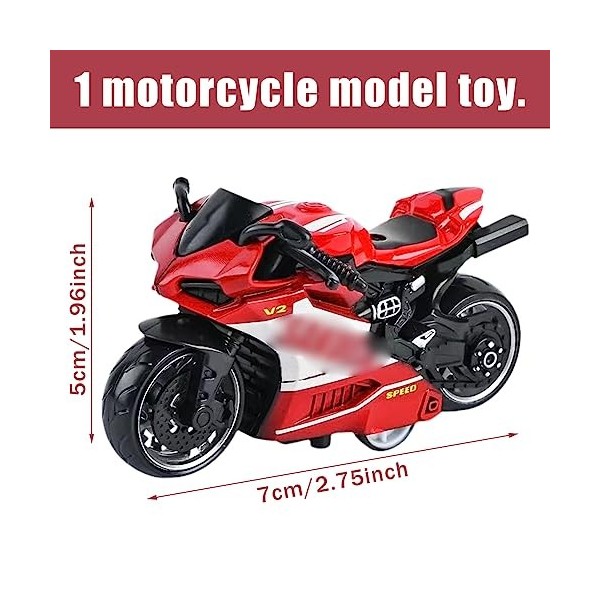 Jouet Moto En Alliage – Mini Moto Modèle Simulation Pour Enfants, Garçons Et Filles – Cadeau Anniversaire