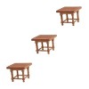 ibasenice 4 Pièces Mini Meubles Modèle Miniture Décoration Meubles Miniatures Table DAppoint en Bois Massif Mini Jouet Mini 