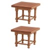 ibasenice 4 Pièces Mini Meubles Modèle Miniture Décoration Meubles Miniatures Table DAppoint en Bois Massif Mini Jouet Mini 