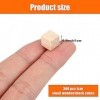 300 Pcs Cube Bois, 1cm Puzzle en Bois Cube Blocs de Bois pour lArtisanat, la Fabrication de Puzzles et les Projets de Bricol