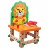 F Fityle Modèles de Chaise en Bois Ensemble de Jeu de Construction avec et Outils Jouets Montessori Projet en Bois pour Enfan