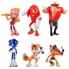 ZeYou Figurine Sonic,Jouets Sonic,Gâteau Topper Ornements Décoration,Anniversaire Sonic,Figurines Miniatures Sonic,Jouet Mini