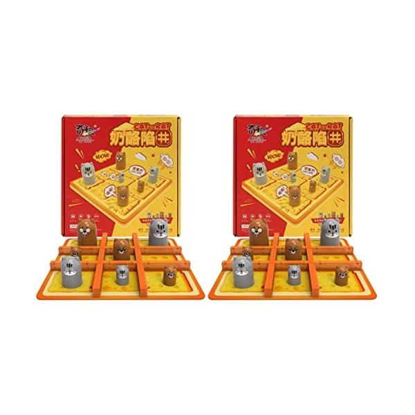 Toyvian Jouet Exterieur Enfant Kids Stacking Cup 2 Pack Early Education Toy Board Game Toy Stacking Cup Board Game Tic- - Toe