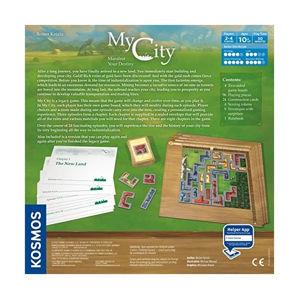 My City | Family � Friendly | Legacy Board Game | Kosmos Games | 2 to 4 Players | Ages 10 and Up | Award Winning