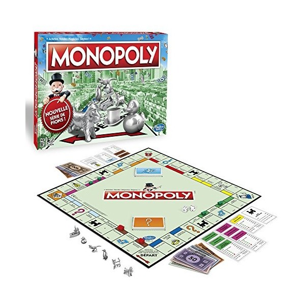 Monopoly, Jeu pour la Famille et Les Enfants, 2 à 6 Joueurs, dès 8 Ans, inclut des Cartes choisies par Le Public